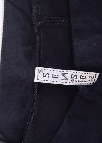 Siyah Süet mini Etek - Görsel 3