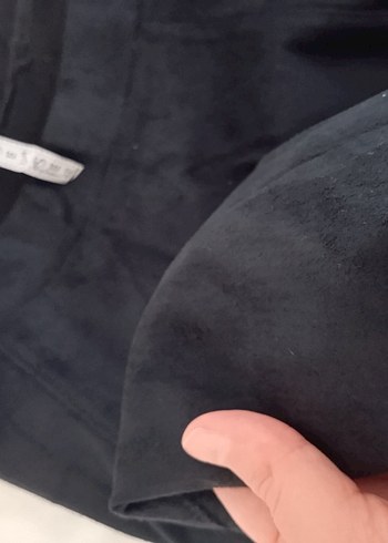 Siyah Süet mini Etek - Görsel 4