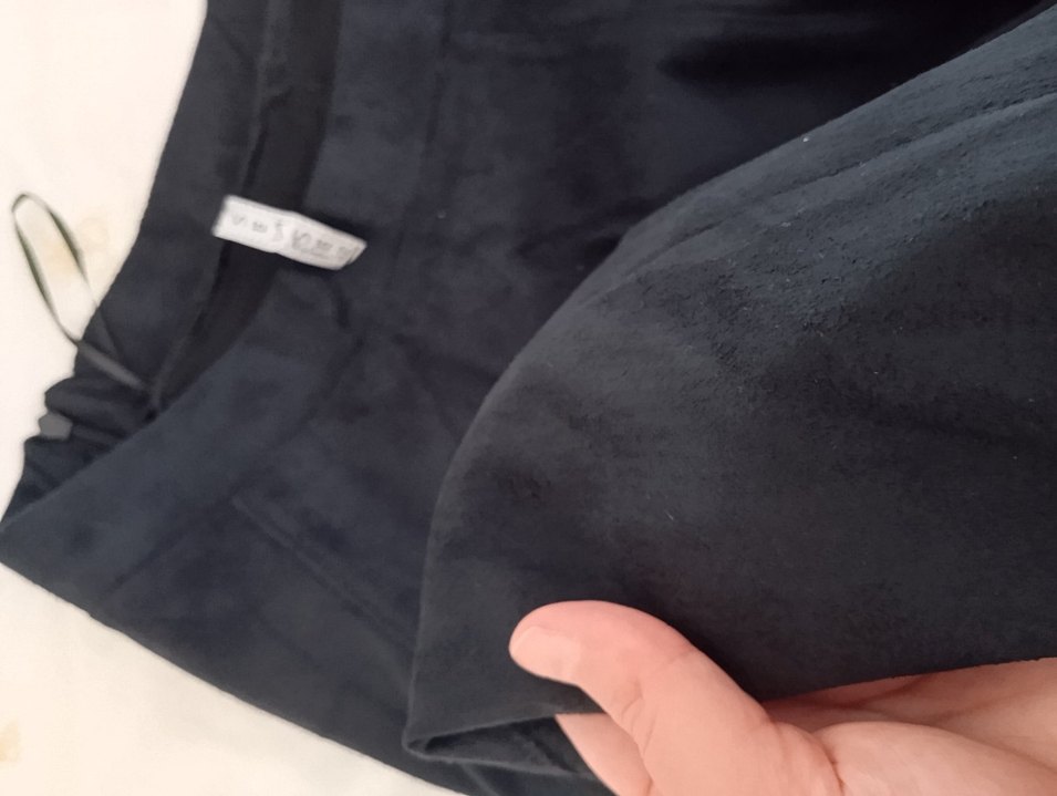 Siyah Süet mini Etek - Görsel 4