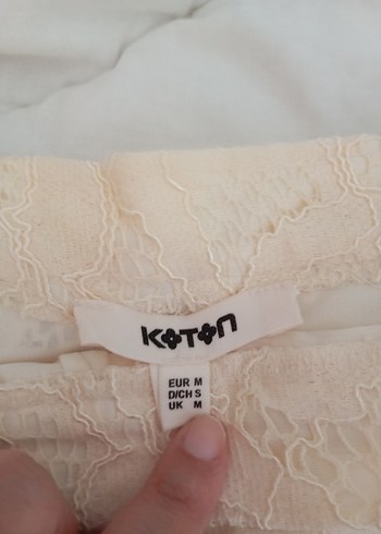 İşlemeli ekru Bohem etek - Görsel 3