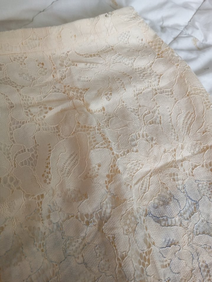 İşlemeli ekru Bohem etek - Görsel 4