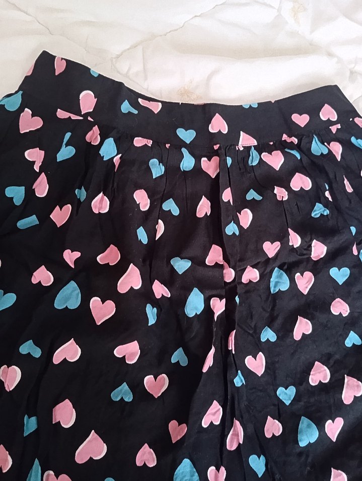 Renkli Kalpli kısa Etek - Görsel 3