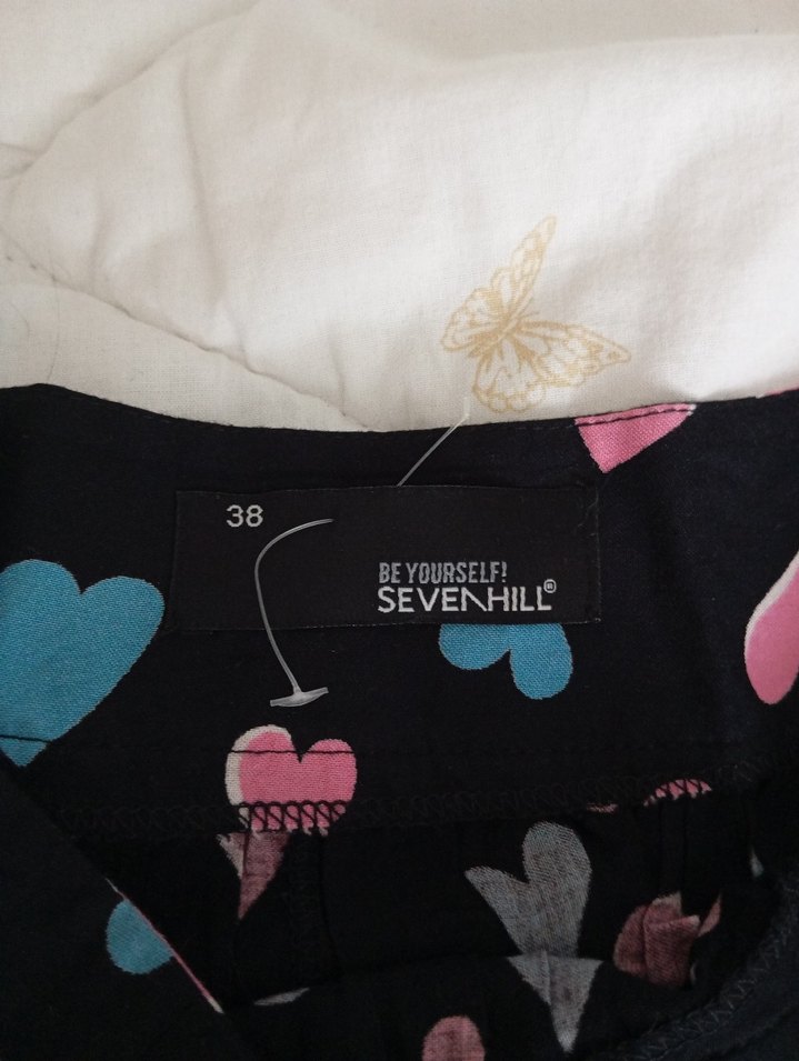 Renkli Kalpli kısa Etek - Görsel 4