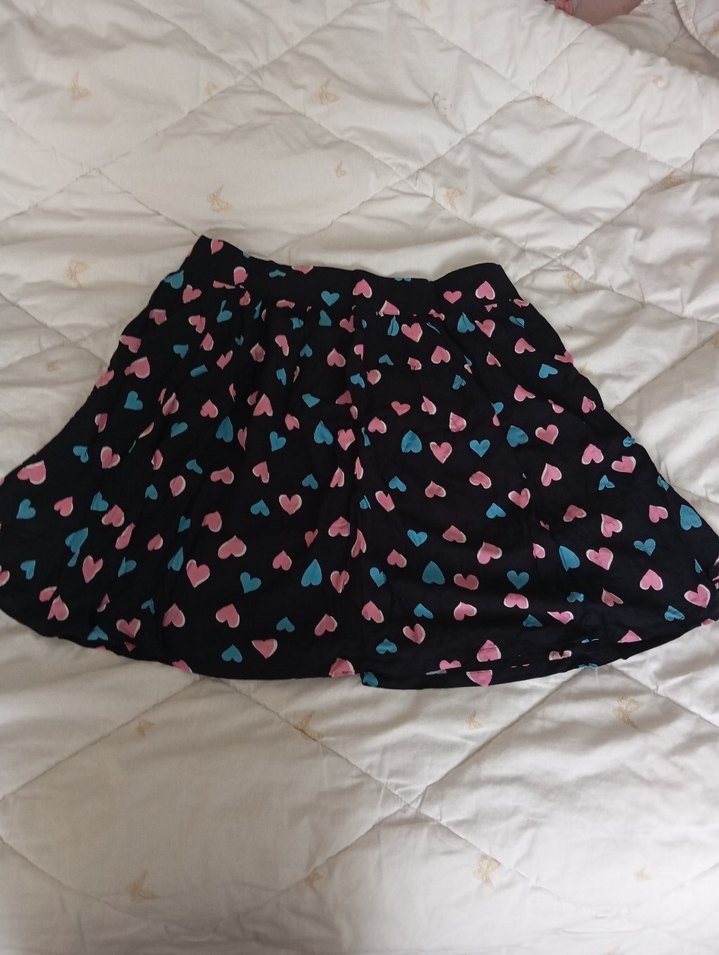 Renkli Kalpli kısa Etek - Görsel 2