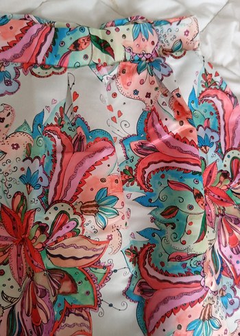 Renkli Bohem midi Kadın Etek - Görsel 2