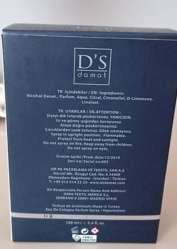 D's Classic sıfır Erkek Parfümü 100 ml - Görsel 2