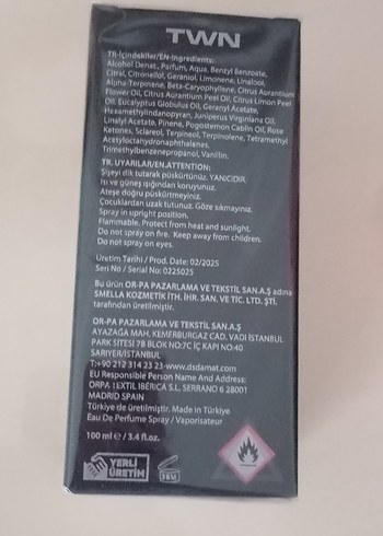 TWN damat For Men 100ml Erkek Parfümü - Görsel 2