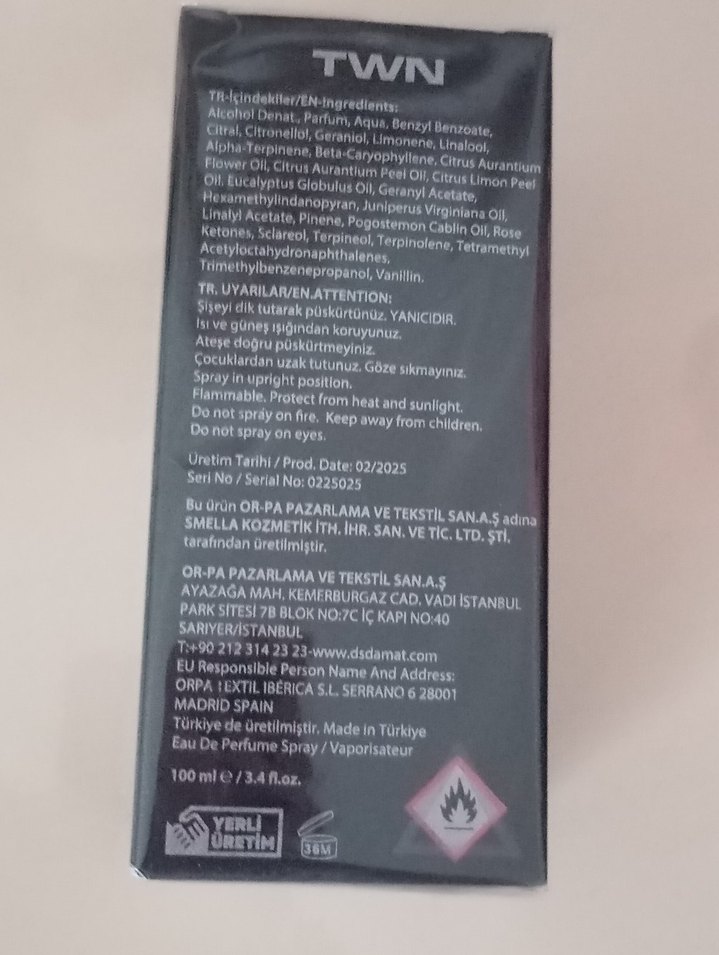 TWN damat For Men 100ml Erkek Parfümü - Görsel 2