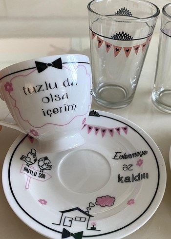 Karaca gelin damat kahve fincanı seti - Görsel 4