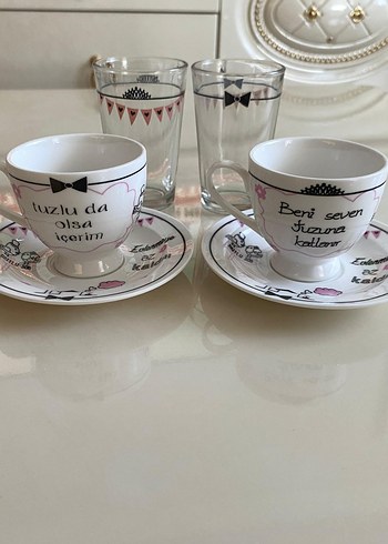 Karaca gelin damat kahve fincanı seti - Görsel 5