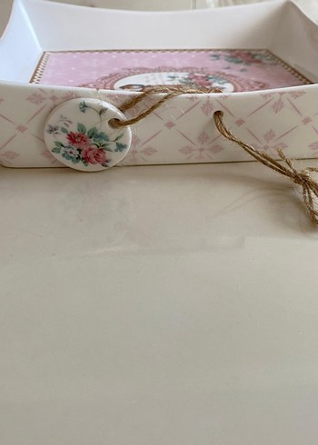 Pembe Vintage Desenli peçetelik - Görsel 4