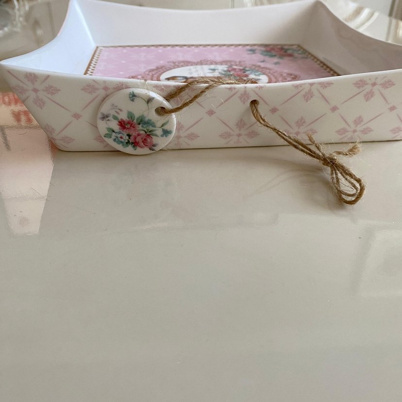 Pembe Vintage Desenli peçetelik - Görsel 4