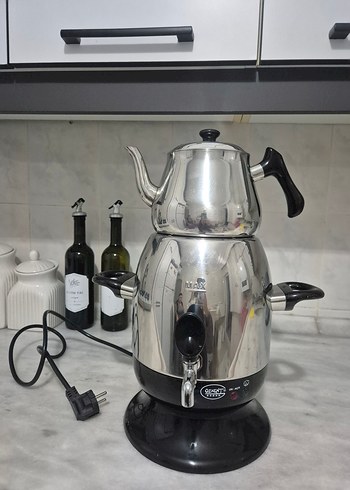 Gri Elektrikli Çaydanlık Seti