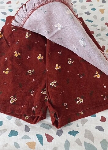 9 Yaş Beden bordo Renk Koton kids şort etek