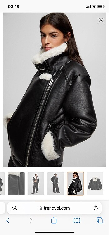 Pull and Bear Kürklü deri ceket