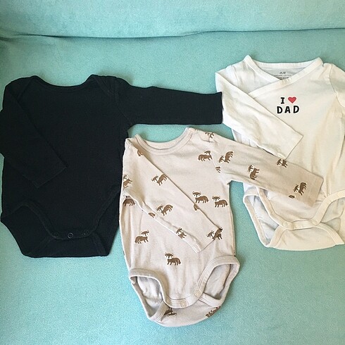 H&M çıtçıtlı badi 0-3 ay