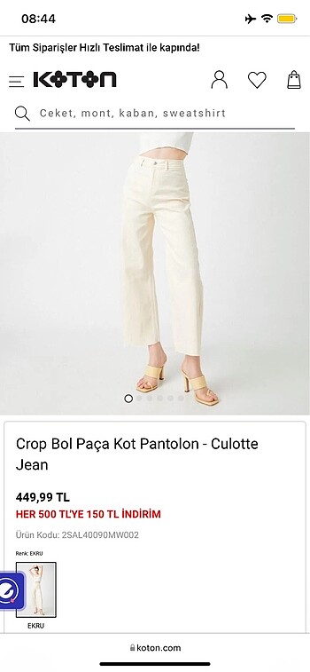 Koton pantolon