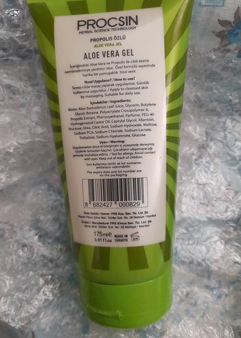 Procsin Aloe Vera Jel - Görsel 2