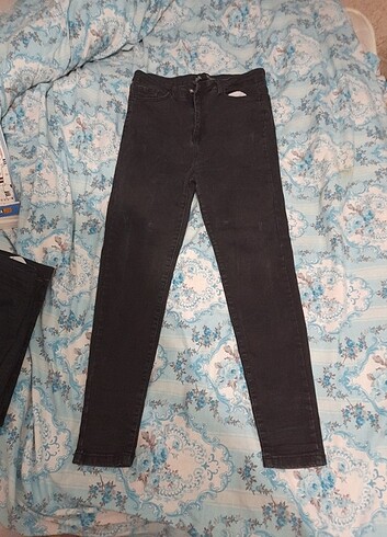 Zara siyah dar paça jeans