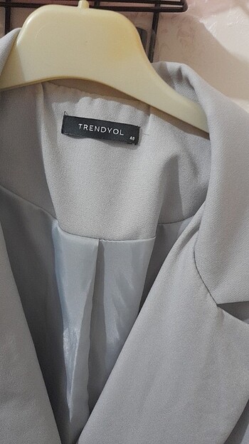 Gri blazer ceket - Görsel 6