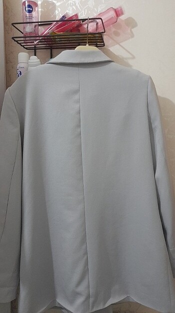 Gri blazer ceket - Görsel 8