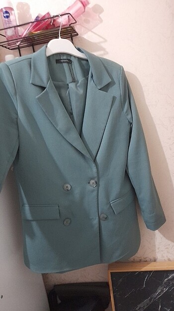 Mint blazer ceket - Görsel 4