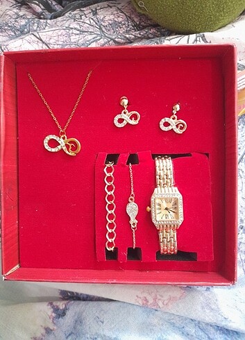 Kadın takı seti saatli  - Görsel 5