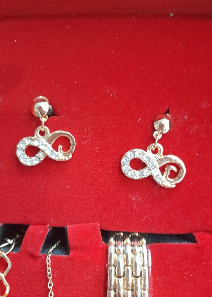 Kadın takı seti saatli  - Görsel 3