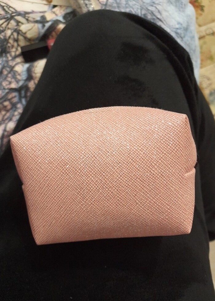 simli ışıltılı cüzdan pudra pembesi - Görsel 3