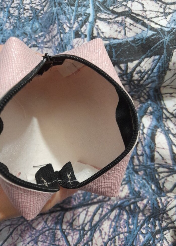 simli ışıltılı cüzdan pudra pembesi - Görsel 4