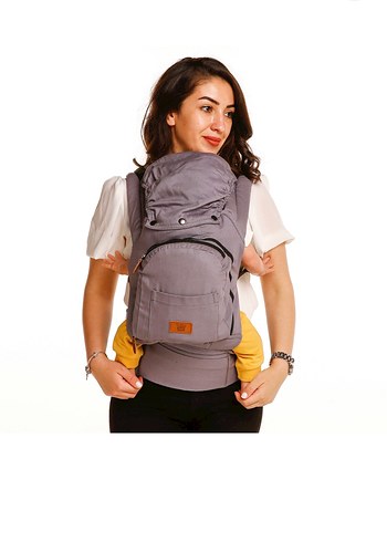 Gri Bebek Taşıyıcı Kanguru - Görsel 2