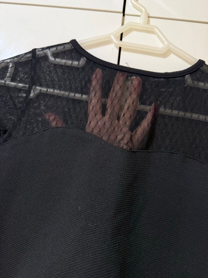 Siyah Midi Ofis Elbisesi - Görsel 4