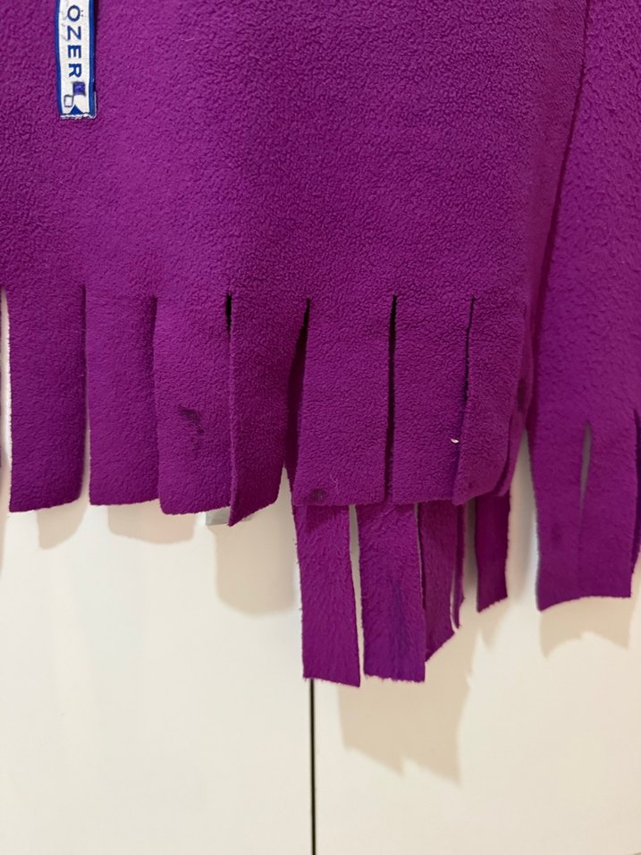 Mor Püsküllü Polat Atkı - Görsel 3