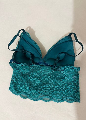 Bohem Tarz Turkuaz Dantel Bralet - Görsel 2