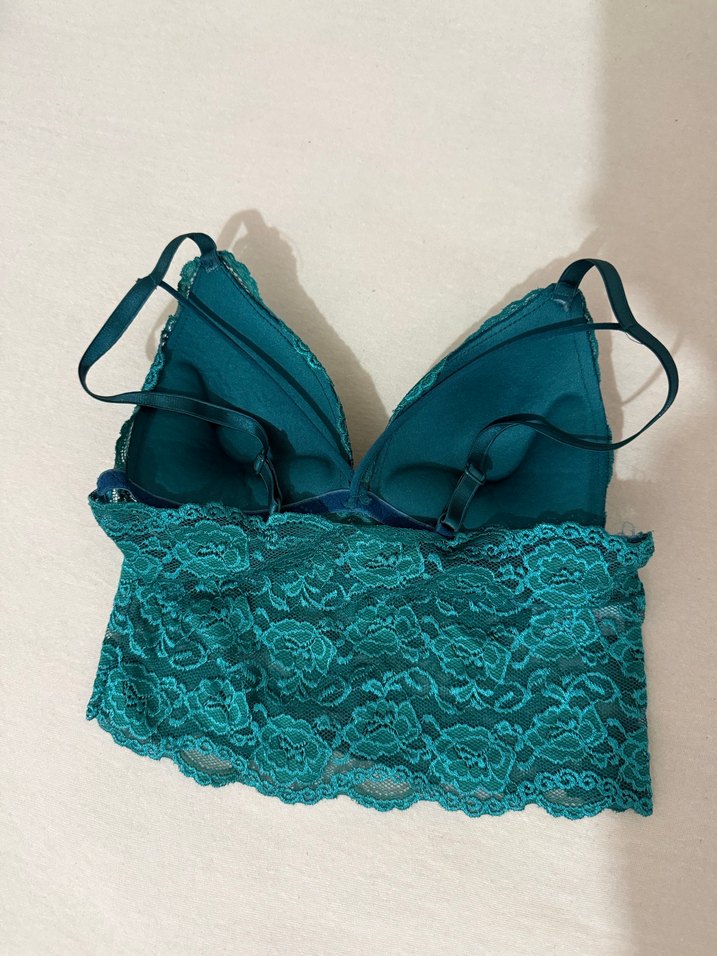 Bohem Tarz Turkuaz Dantel Bralet - Görsel 2