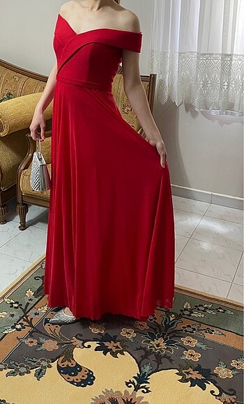 m Beden kırmızı Renk Kırmızı abiye