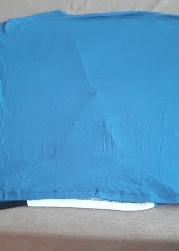 Mavi V Yaka Hamile Tişörtü - Görsel 4