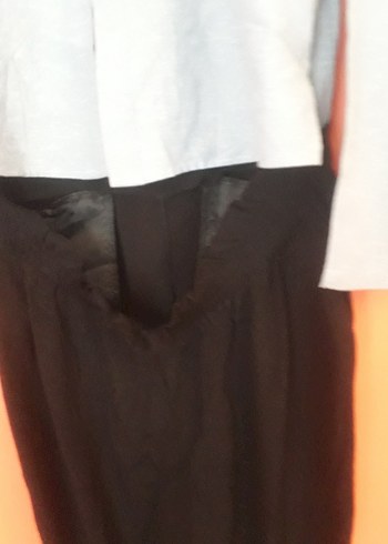 Gri Cep Detaylı salvar Pantolonu - Görsel 4