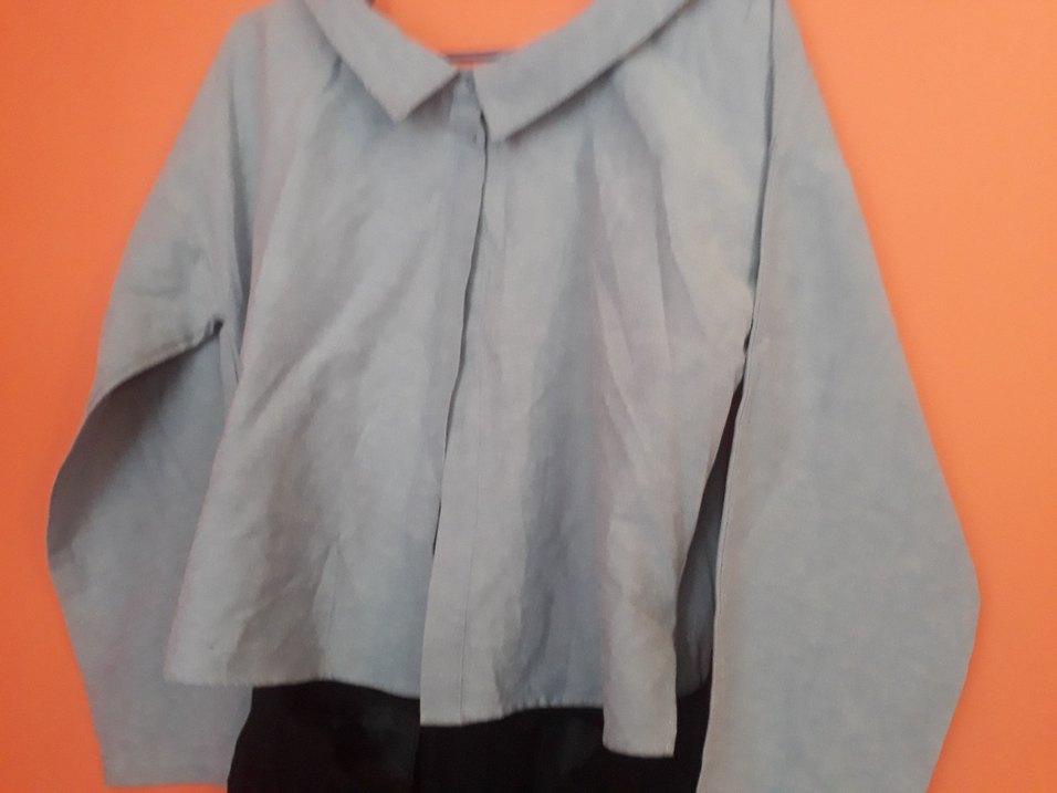 Gri Cep Detaylı salvar Pantolonu - Görsel 5