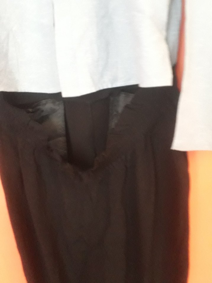 Gri Cep Detaylı salvar Pantolonu - Görsel 4