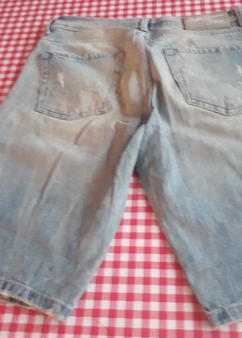 Kadın Mavi Mini Kot Şort - Görsel 7