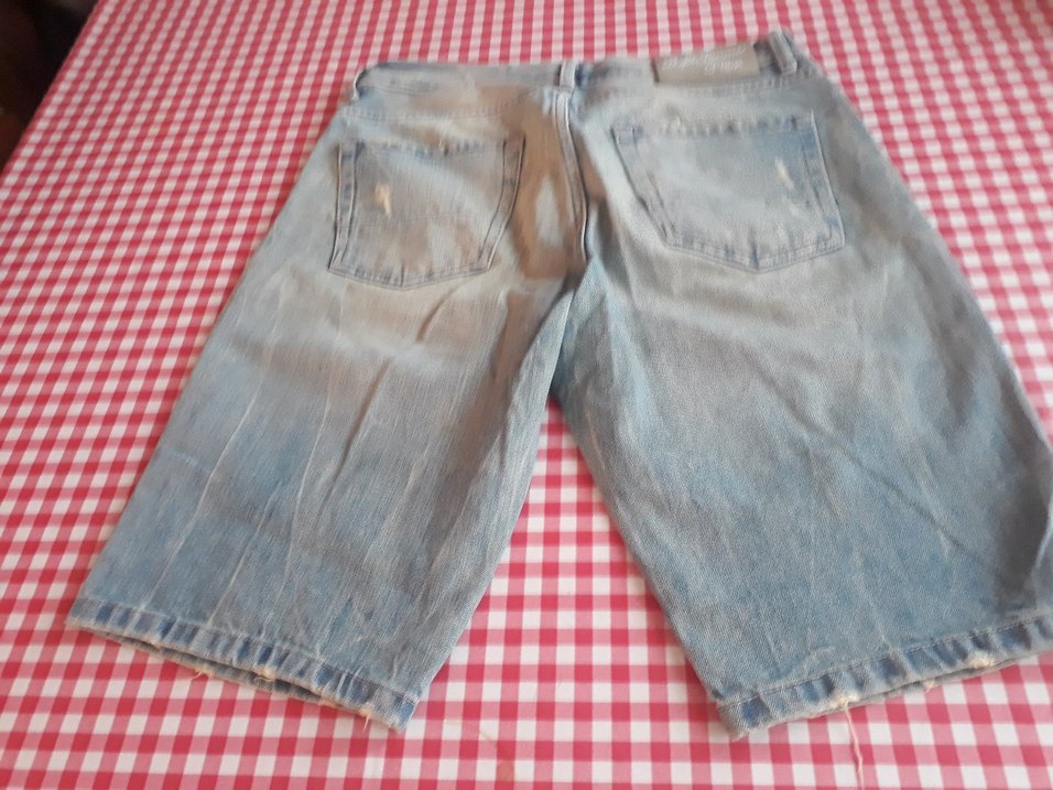 Kadın Mavi Mini Kot Şort - Görsel 5