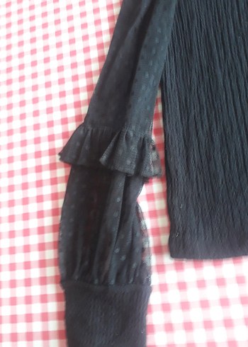 Siyah Triko Uzun Kollu Bluz - Görsel 3