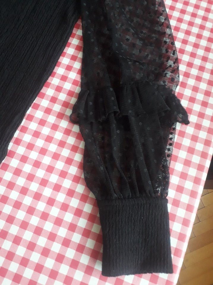 Siyah Triko Uzun Kollu Bluz - Görsel 5