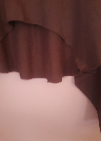 Kadın Kahverengi Uzun Kollu Salaş Crop Top - Görsel 7