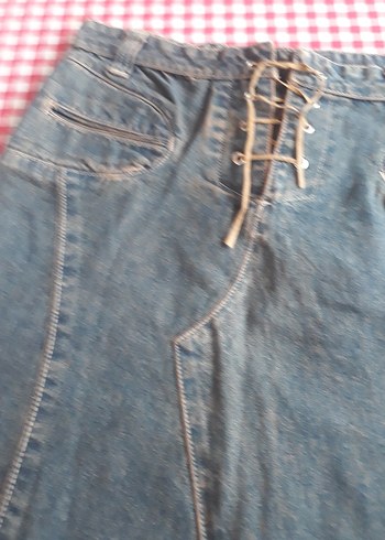 Kahverengi Bol Kesim Midi kot Eteği - Görsel 4