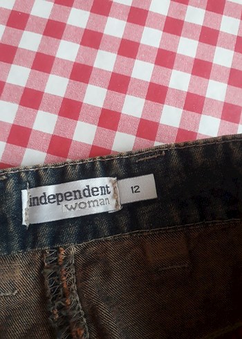 Kahverengi Bol Kesim Midi kot Eteği - Görsel 5