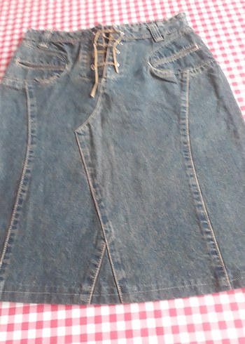 Kahverengi Bol Kesim Midi kot Eteği - Görsel 3