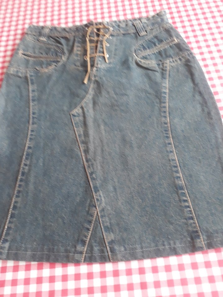 Kahverengi Bol Kesim Midi kot Eteği - Görsel 3