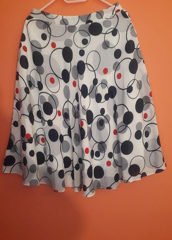 Retro Çok Renkli Puantiyeli Pliseli Mini Etek - Görsel 3